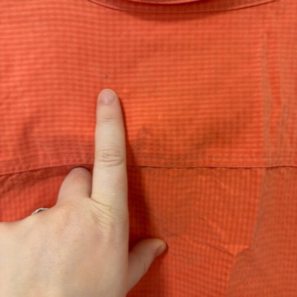 Royal Robbins button down shirt orange short sleeve size L Summer Casual - Picture 10 of 13